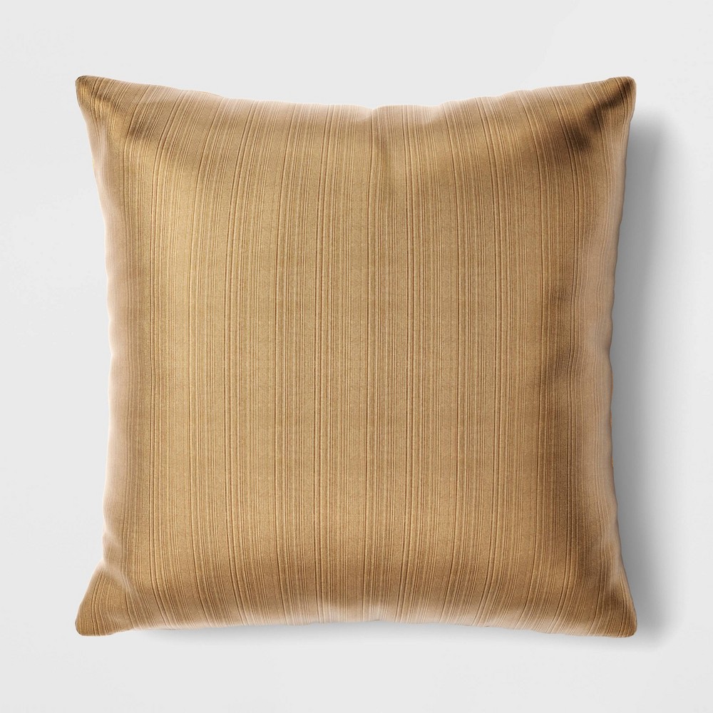 Photos - Pillow Slub Woven throw  Square Throw  Metallic Gold - Threshold™