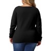 Agnes Orinda Women's Plus Size Knit Deep V Neck Wrap Curvy Pullover Sweaters - 4 of 4