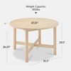 Best Choice Products 47In Round Solid Wood Dining Table, Modern Farmhouse Table For 4, Space Saving, Easy Assembly - 2 of 4