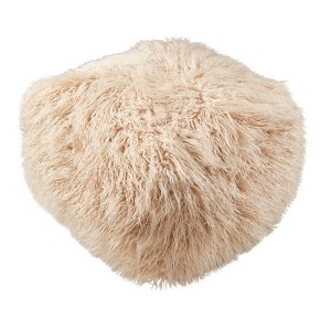 Saro Lifestyle Snug Haven Faux Fur Pouf - 1 of 2