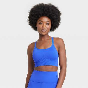Women's Seamless Medium Support Cami Midline Sports Bra - All In Motion™ Dark Blue XL