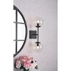 Elegant Lighting Neri 2 lights black and clear glass wall sconce - 2 of 4