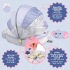 Mambobaby Innovative Explorer Baby Pool Float with Canopy and Carrier Novelty Float 2pk - Elephant Blue - 3 of 4