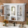 TiramisuBest 47" Wall Mounted Bathroom Cabinet with Mirror, Cabinet with 3 Adjustable Shelves and 3 Open Compartments - 4 of 4