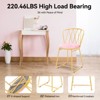 YIYIBYUS Modern Makeup Chair with Backrest with Soft Cushion, Pink - 3 of 4