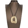 Chunky Necklaces for Women Leather Cord Necklace with Pendant Boho Long Sweater Necklace Vintage Jewelry - 2 of 4