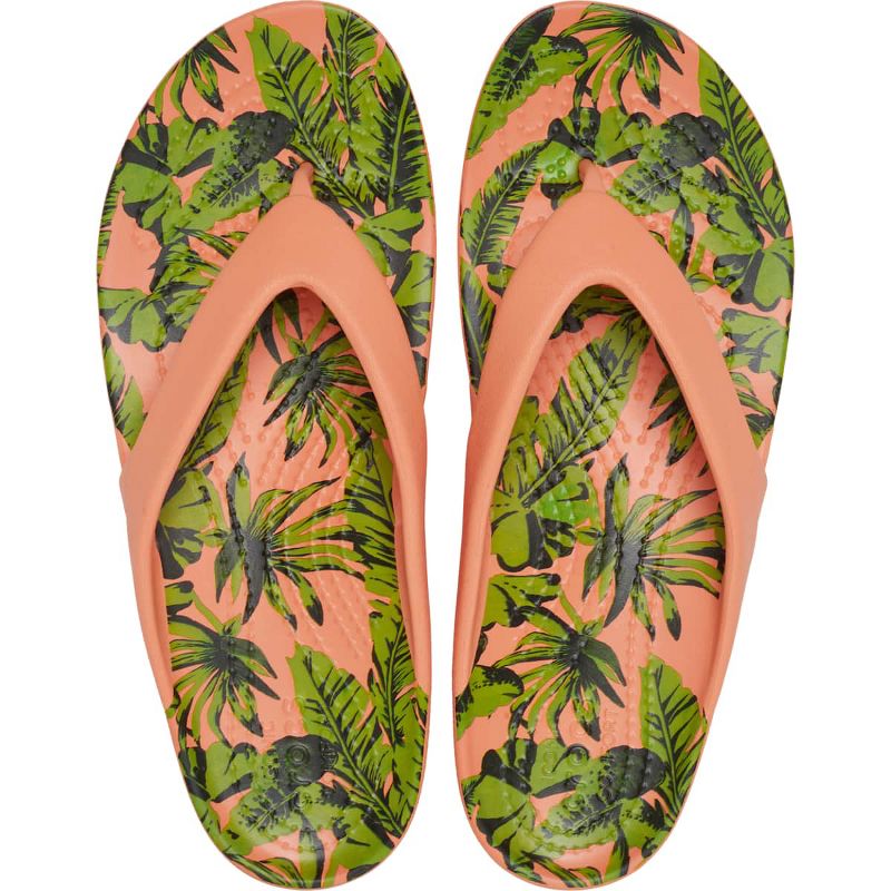 Crocs Women's Kadee II Palm Print Flip Flops, 3 of 7