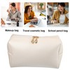Unique Bargains Women PU Leather Waterproof Cosmetic Case Makeup Bag L Size 1 Pc - 2 of 4