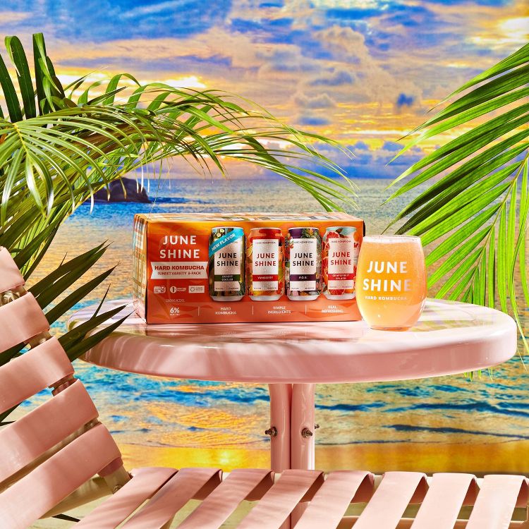 JuneShine Hard Kombucha Sunset Variety - 8pk/12 fl oz cans, 4 of 5