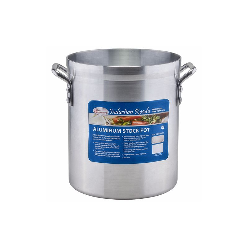 Winco Induction Ready Aluminum Stock Pots with Stainless Steel Bottom, 2 of 3