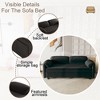Lyngins Convertible Loveseat Sofa Bed, Velvet Sofa Bed with Armrest Storage Bags, Comfortable Couches for Living Room, Home Relaxation & Guest Sleep - 3 of 4