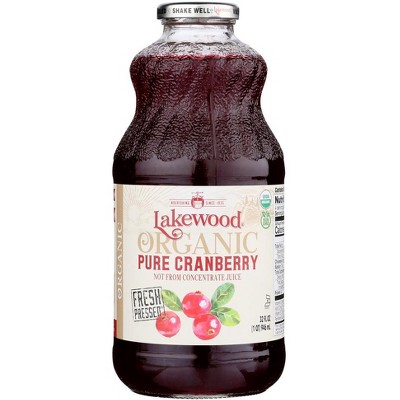 Lakewood Organic Pure Cranberry Juice - 6 pack, 32 fo