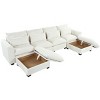 Modular Convertible Sofa with 2 Storage Ottomans, U-Shaped Oversized Sofa Set, Free Configuration Sectional Couch for Living Room-Maison Boucle - 4 of 4