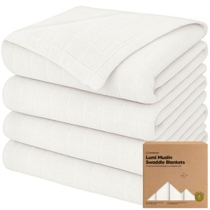 KeaBabies 4pk Muslin Swaddle Blankets for Baby Boys, Girls - Organic Baby Blankets, Nursing Swaddles for Newborns - 1 of 4