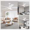 52 Inches White Ceiling Fan with Plywood Blades - 4 of 4