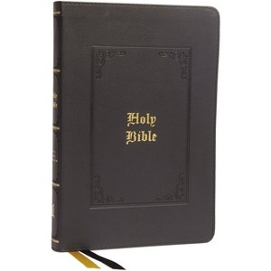 KJV Holy Bible: Large Print Thinline, Black Leathersoft, Red Letter, Comfort Print: King James Version - by  Thomas Nelson (Leather Bound) - 1 of 1