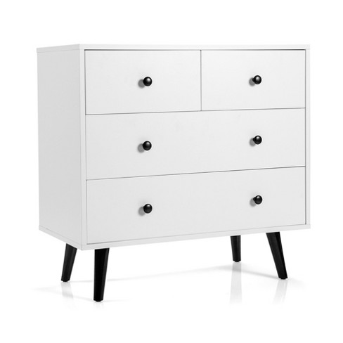 Costway 7 Drawer Chest Storage Dresser Floor Cabinet Organizer With Wheels  White : Target