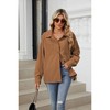 Coolmee Womens Fall Casual Long Sleeve Corduroy Button Down Shirts Casual Cardigan Jacket Fashion Clothes with Pockets - 4 of 4