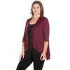 Plus Elbow Length Sleeve Open Cardigan - 24seven Comfort Apparel™ - 2 of 4