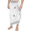 LA LEELA Men's Beach Swimwear Cover Up Samoan Pareo Summer Sarongs Beachwear One Size Pearl Turtle - 2 of 3