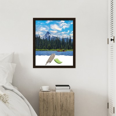 Espresso Brown Satin Wood Single Photo Frame 26" x 22"