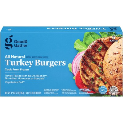 Turkey Patties - Frozen - 2lbs/6ct - Good & Gather™