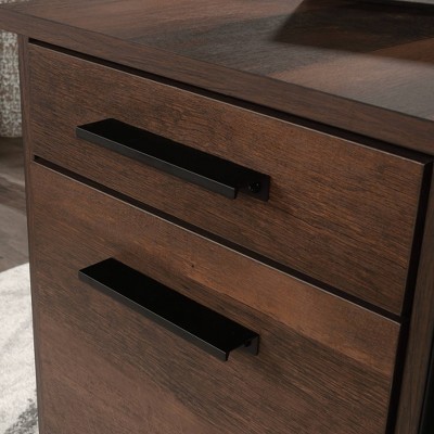 Barrel Oak 2-Drawer Mobile File Pedestal with Metal Frame
