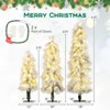 Costway 3' 4' 5' Artificial Christmas Tree Set with 30 + 50 + 70 LED Lights Holiday Decoration Tree - 3 of 4