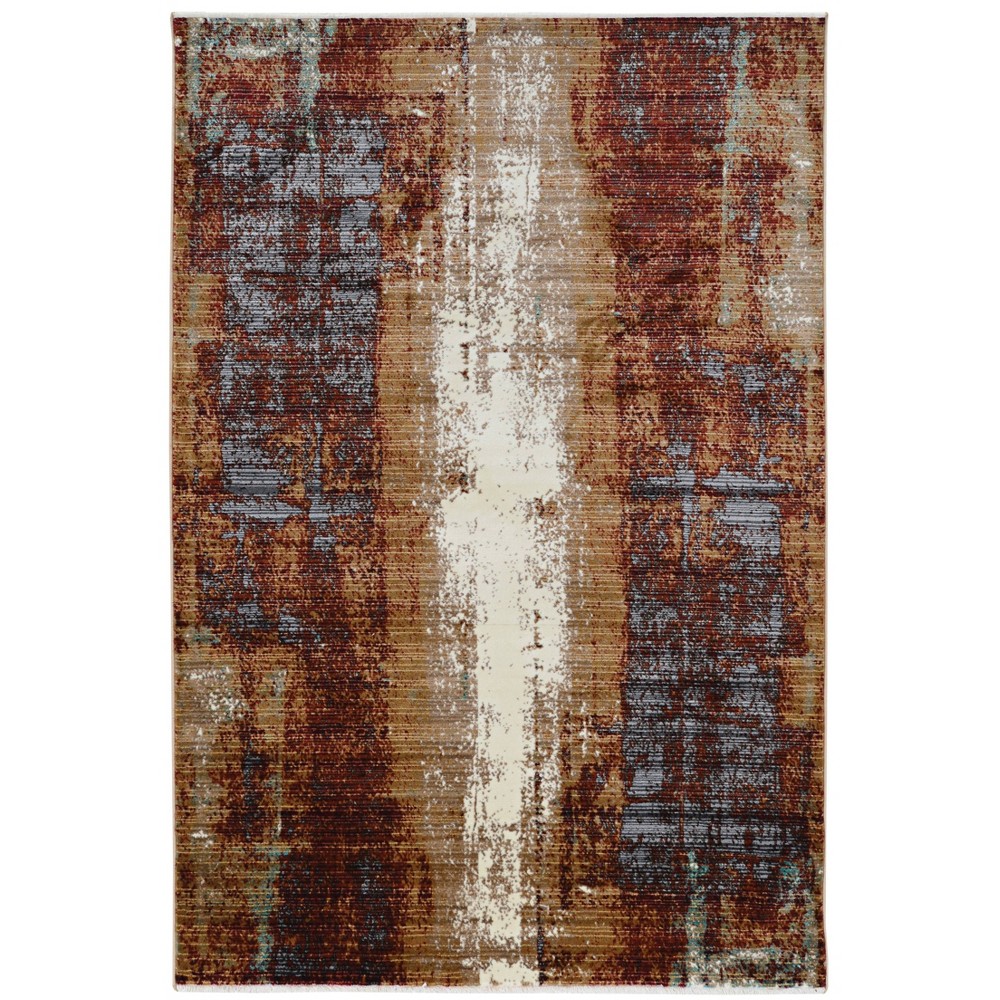 8'x11' Illusions Canyon Rug Beige/Burgundy - Linon