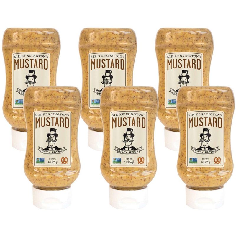 Sir Kensington's Spicy Brown Mustard Squeeze Bottle - Case of 6/9 oz, 1 of 8