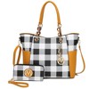 MKF Collection Bonita Checker Tote & Wallet Set - Stylish Vegan Leather Bag by Mia K - 2 of 4
