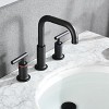 ChicFurnit Bathroom Sink Faucet Widespread Design with Pop Up Drain for Modern Vanities, Black, 14.37"*9.84"*3.74" - 2 of 4