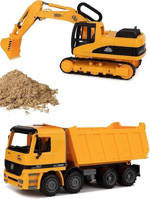 thumbnail image 2 of Big Daddy Full Size Dump Truck & Excavator Toy Set – Medium Duty Construction, Kids 1-11 2 of 4