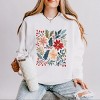 Christmas Flowers and Berries Distressed - Women's Lightweight Garment Dyed Sweatshirt - 2 of 3