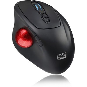 Adesso iMouse T30 - Wireless Programmable Ergonomic Trackball Mouse - Wireless - Radio Frequency - Trackball - 4 Button(s) - 1 of 4