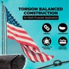 RamPro 1/4" Nylon Rope – Durable White Rope for Flagpole Replacement, Camping, Hiking, Laundry Line, Tie-Downs, Pulling, Swings & More Outdoors. - 2 of 4