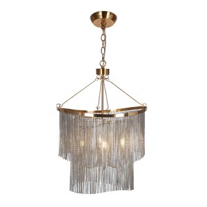 LNC Shoebill Modern Luxury Empire Chandeliers,Gold and Silver,1/4 Light, 18in/31.5in - 1 of 4