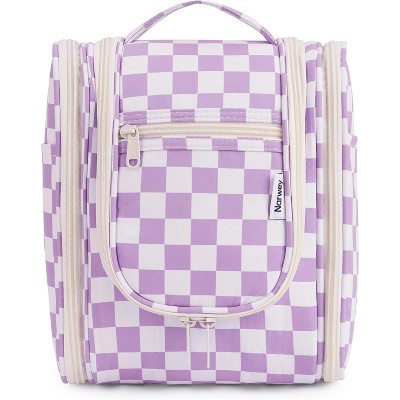 Narwey Small Checked Hanging Travel Toiletry Bag