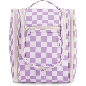 Narwey Small Checked Hanging Travel Toiletry Bag - 1 of 3