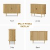 homfan 47" Mid-Century Modern Sideboard Buffet Cabinet Adjustable Shelves, Accent Storage Cabinet - 3 of 4
