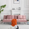 Sapphtopaz Soft Futon Couch Sofa - Convertible Sofa Bed with Cozy Cushioning, Space-Saving Furniture for Small Living Room & Style Lovers - 3 of 4