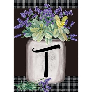 Briarwood Lane Everyday Garden Flag 12x18 For Outdoor Farmhouse Monogram Letter T Garden Flag Flags For Outside - 1 of 4
