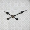24"x24" Wooden Floral Wall Clock with Brown Frame Beige - Olivia & May: Silent, Farmhouse Style Decor - 3 of 4