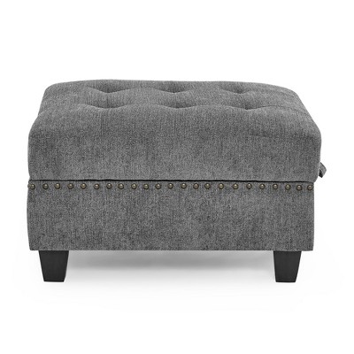 AZL1 Life Concept Sofas Single Comfy Accent Bean Bag Couch, Ottoman Sofa for Modular Sectional, for Livingroom Bedroom, Gray, 32"*26"*14.75"