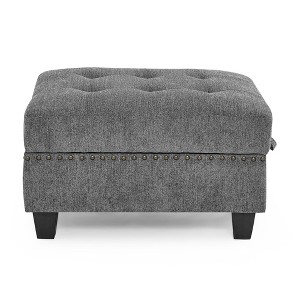 AZL1 Life Concept Sofas Single Comfy Accent Bean Bag Couch, Ottoman Sofa for Modular Sectional, for Livingroom Bedroom, Gray, 32"*26"*14.75" - 1 of 4