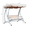 Resenkos 3-Seat Swing Chair, Patio Glider With Adjustable Canopy, Breathable Seat, Steel Frame, Garden, - 3 of 4