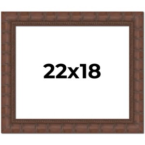 PosterPalooza | 22x18 Wide Bamboo Picture Frame, UV Acrylic, 4 Finishes - Brown, Black, Silver, and Natural - 1 of 4