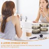 HTUTWOO 4-Layers Rotatable Jewelry Organizer Storage Box, Clear Jewelry Holder Case for Ring Earring Necklaces Bracelets Makeup Hair Accessories - 3 of 4