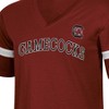 NCAA South Carolina Gamecocks Women's Mesh Trim V-Neck T-Shirt - 3 of 3