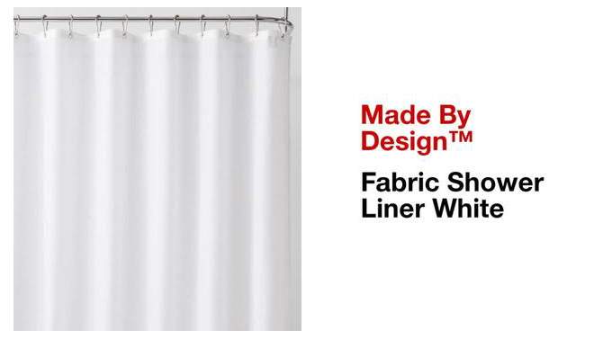 Fabric Medium Weight Shower Liner - Made By Design™, 2 of 8, play video